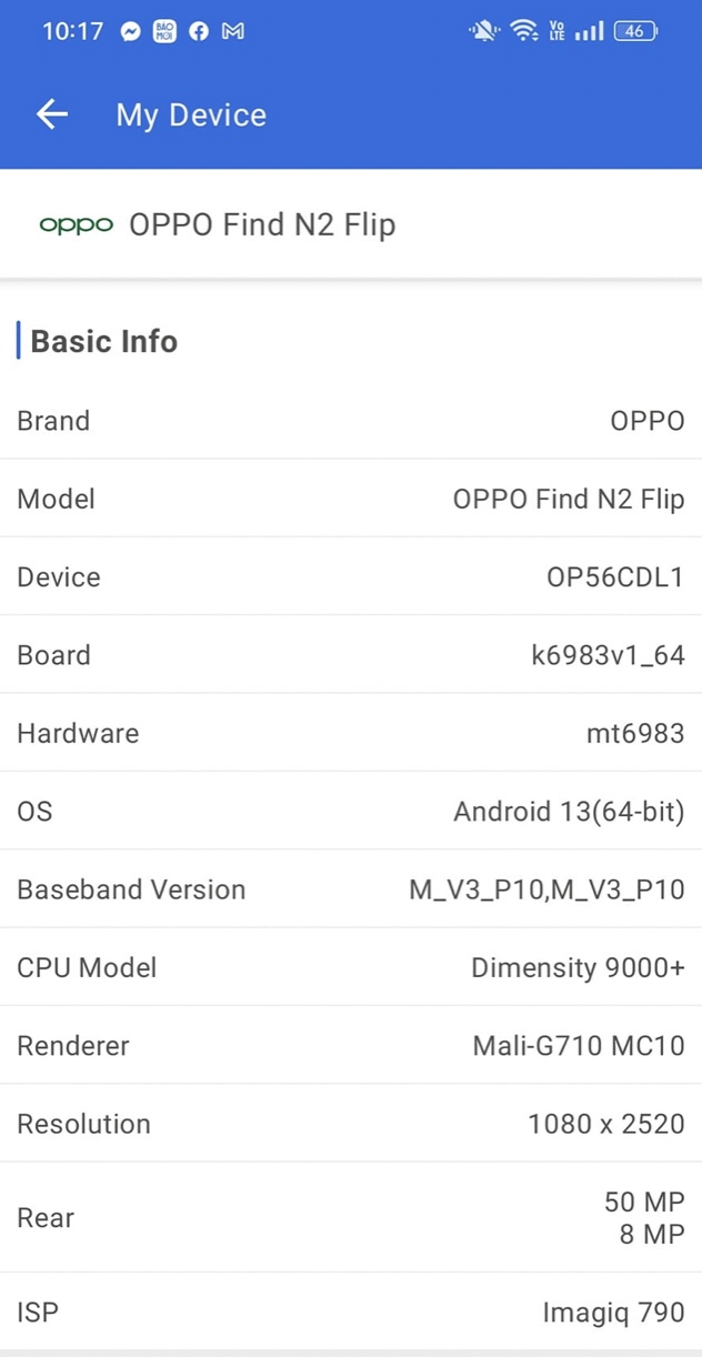 Thông số kỹ thuật của Find N2 Flip có gì nổi bật?