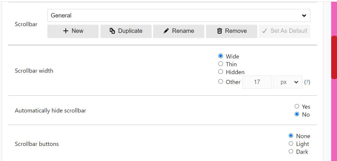 Tiện ích mở rộng Thanh cuộn tùy chỉnh 