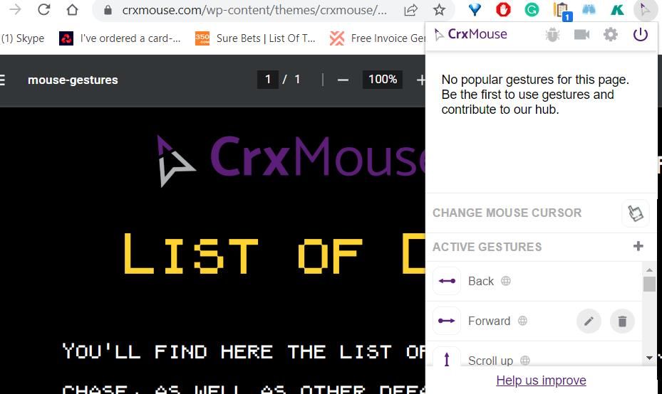 Tiện ích mở rộng CrxMouse dành cho Chrome