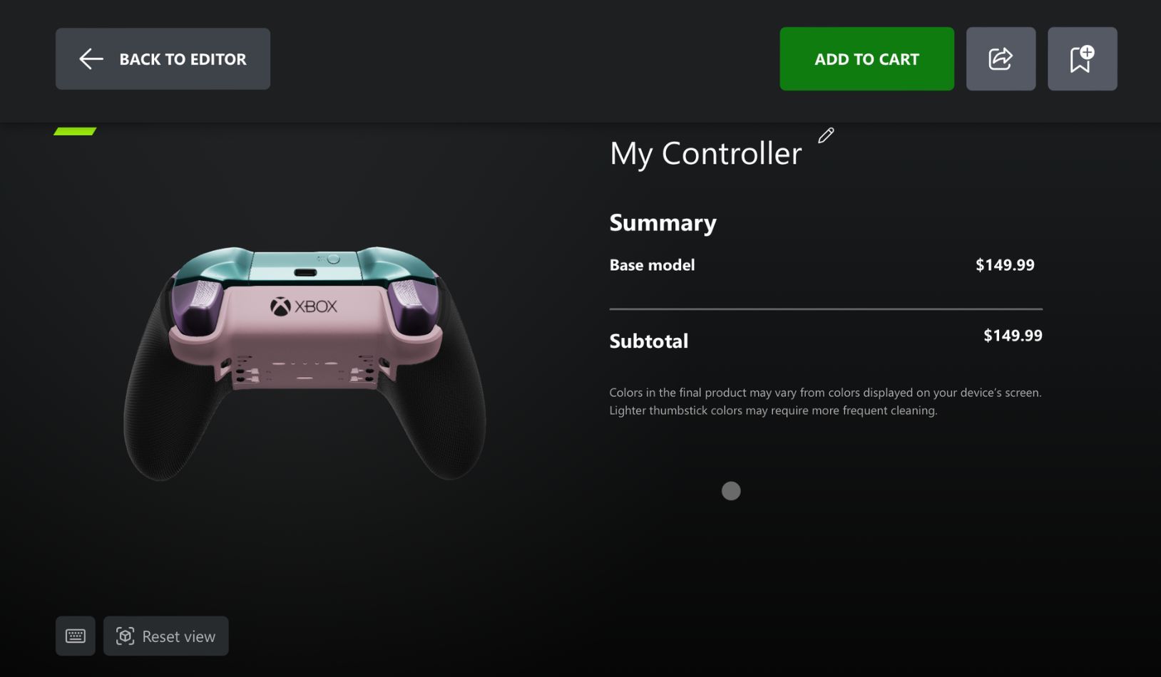 Xbox Design Lab Xem trước Thiết kế và Thêm vào Giỏ hàng
