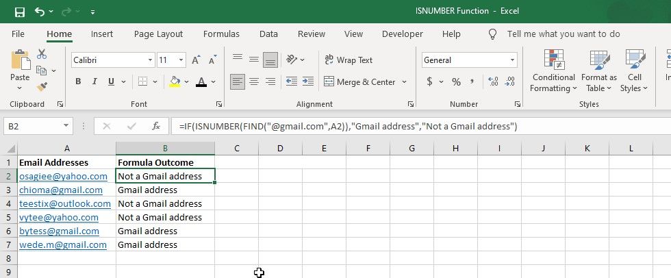 Định vị ký tự trong Excel bằng FIND và ISNUMBER