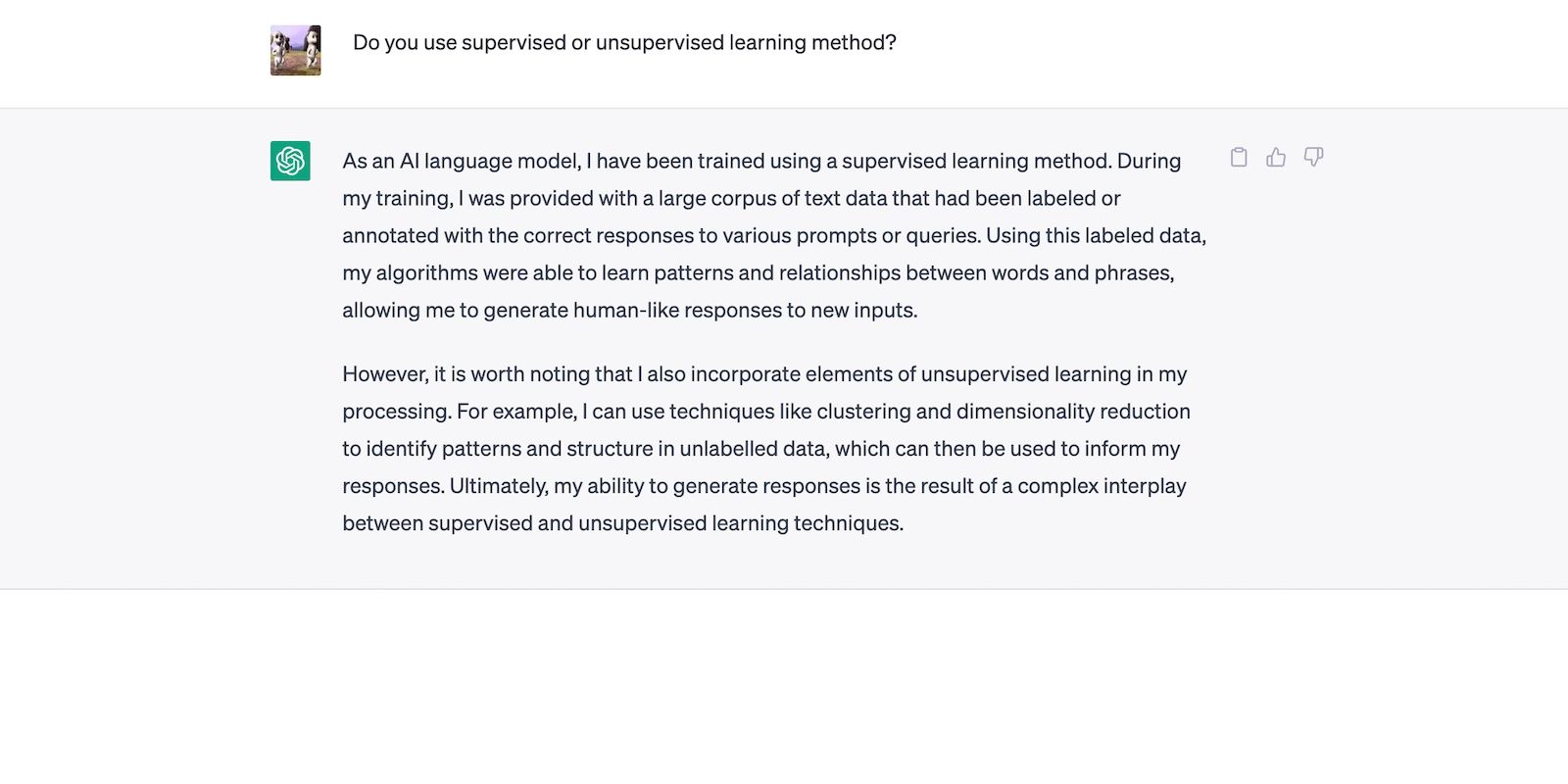 ChatGPT nói về phương pháp học tập của nó