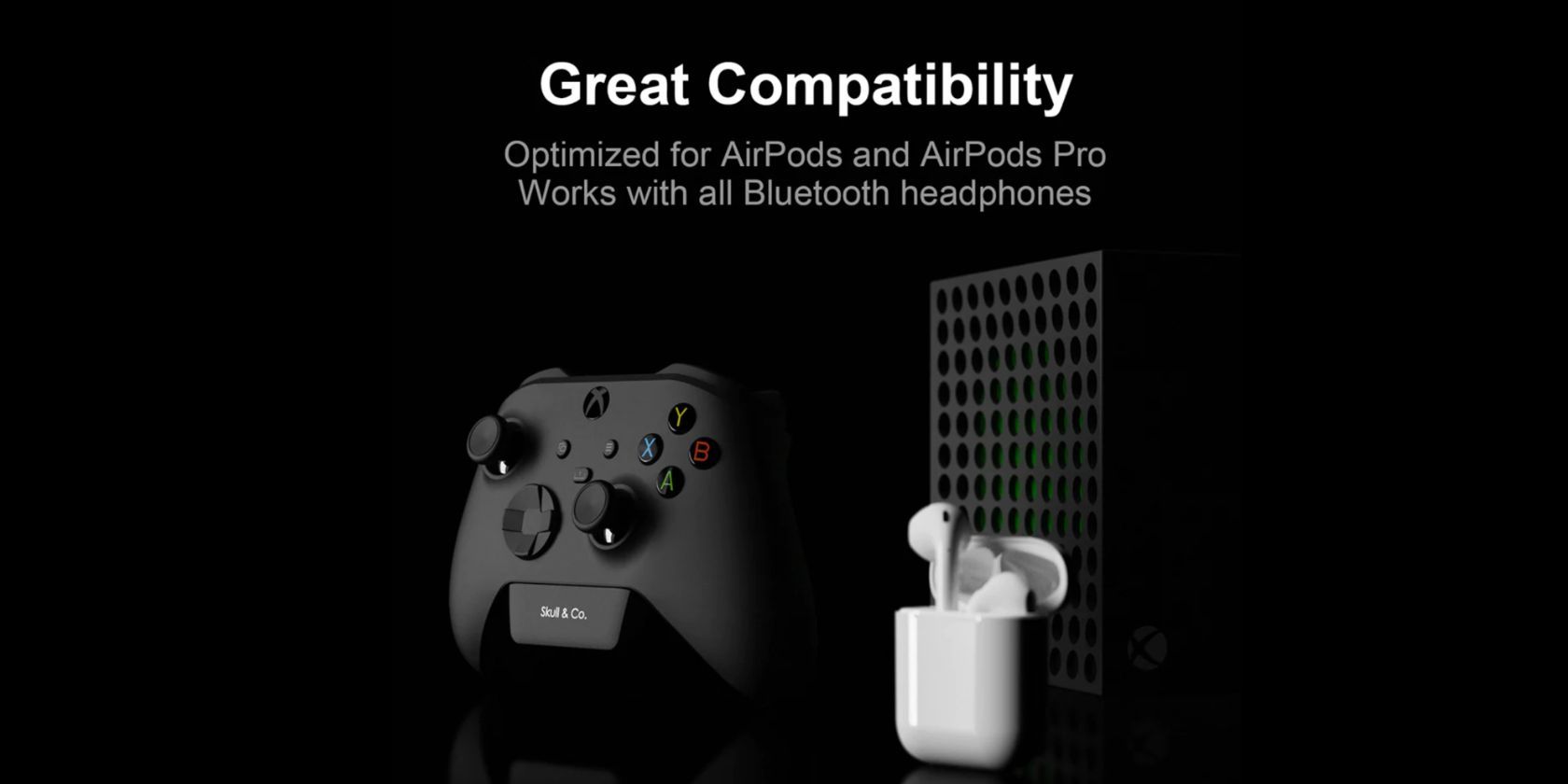 Bộ chuyển đổi âm thanh Bluetooth Skull and Co AudioBox cho Bộ điều khiển Xbox Bên cạnh AirPods và Bảng điều khiển Xbox