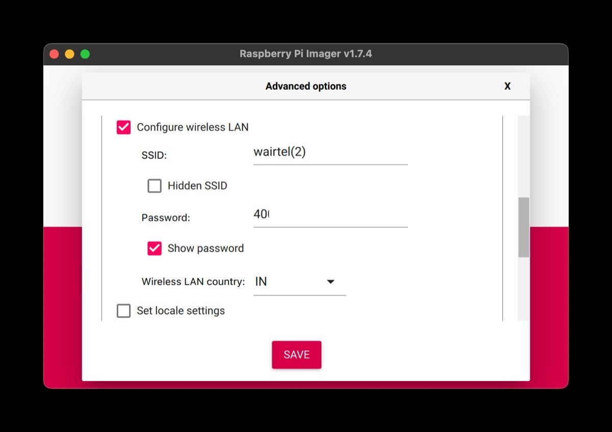 thiết lập mạng LAN không dây trong Imager