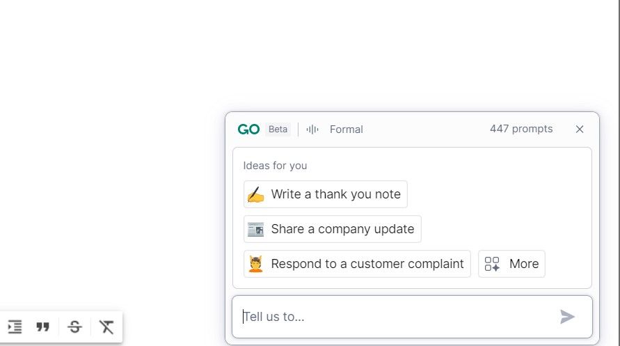 GrammarlyGO trong Gmail