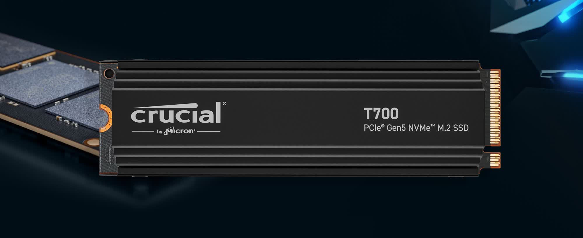 SSD T700 PCIe 5.0 của Crucial có thể tăng tốc đến tốc độ của ổ cứng mà không cần bộ làm mát Crucial