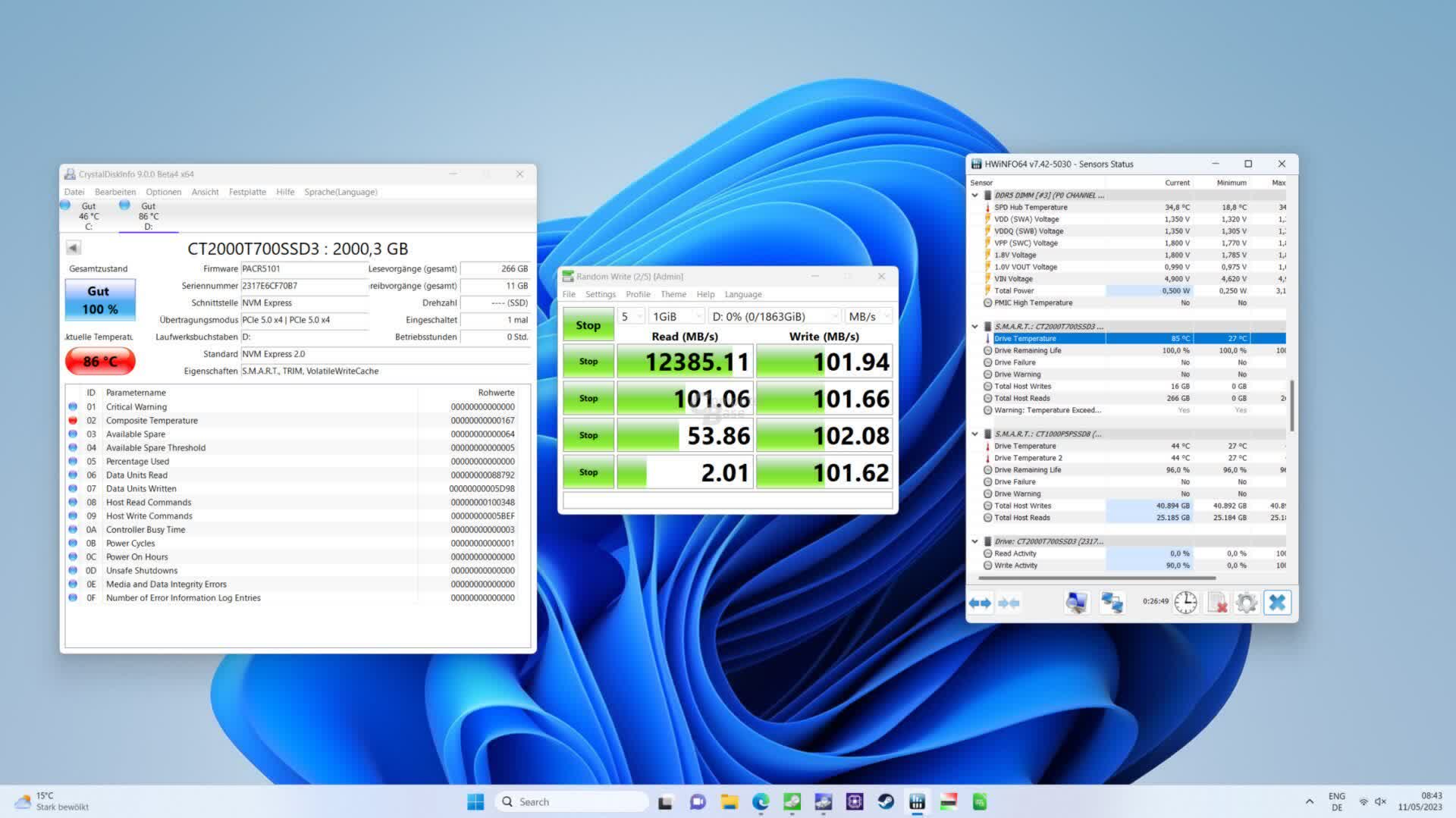 SSD T700 PCIe 5.0 của Crucial có thể tăng tốc đến tốc độ của ổ cứng mà không cần bộ làm mát TechTimes Vietnam SSD T700 PCIe 50 cua Crucial co the tang toc TechTimes Vietnam SSD T700 PCIe 5.0 của Crucial có thể tăng tốc đến tốc độ của ổ cứng mà không cần bộ làm mát