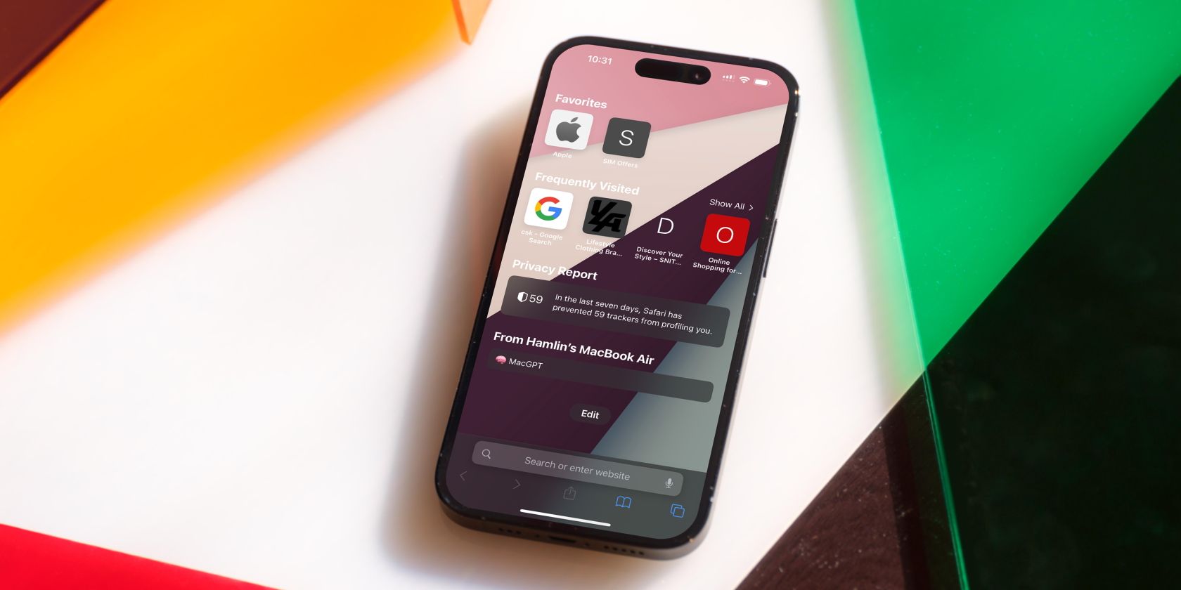 Safari running on an iPhone 14 Pro