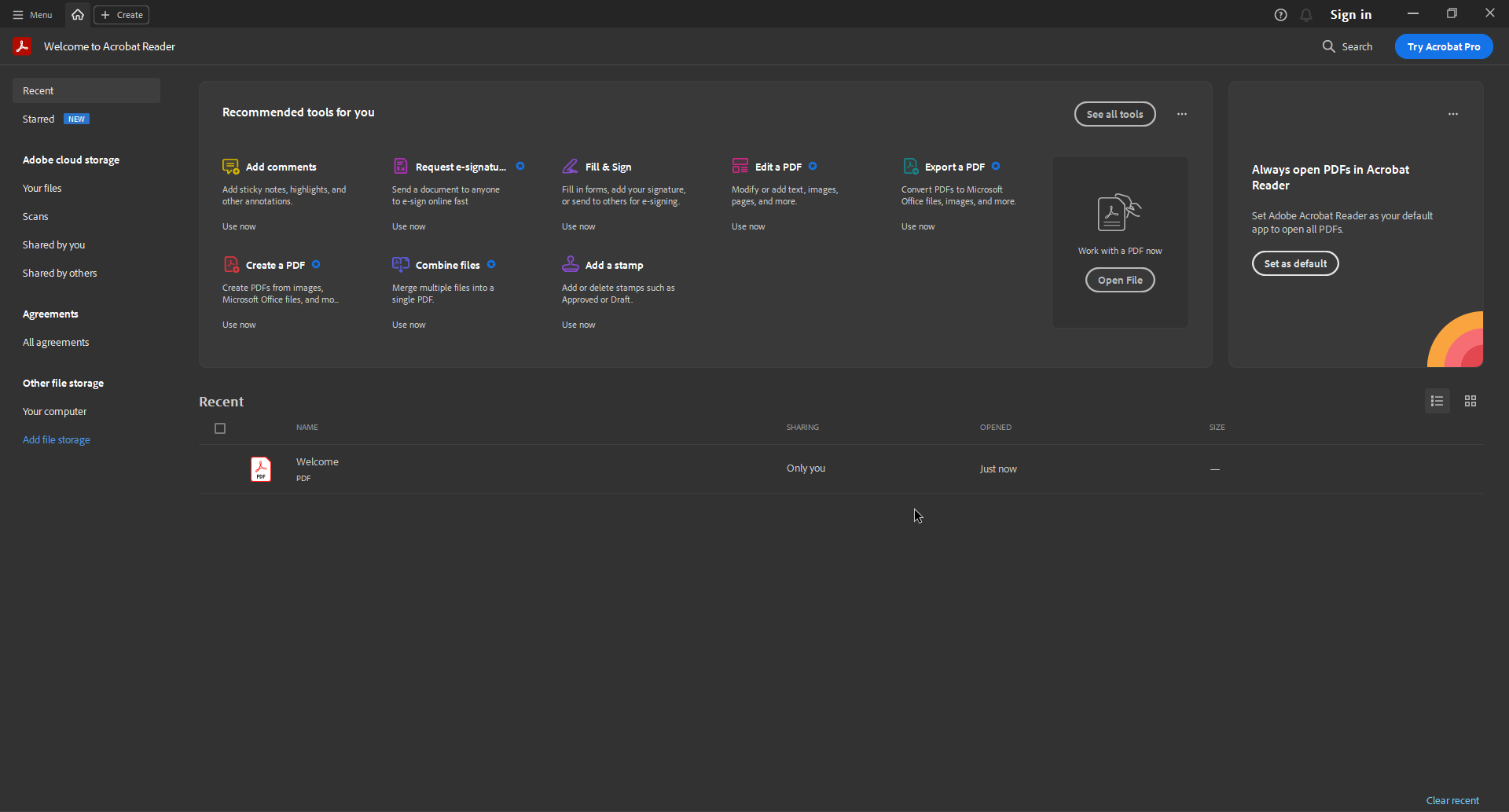 trang chủ adobe acrobat reader tháng 5 năm 2023