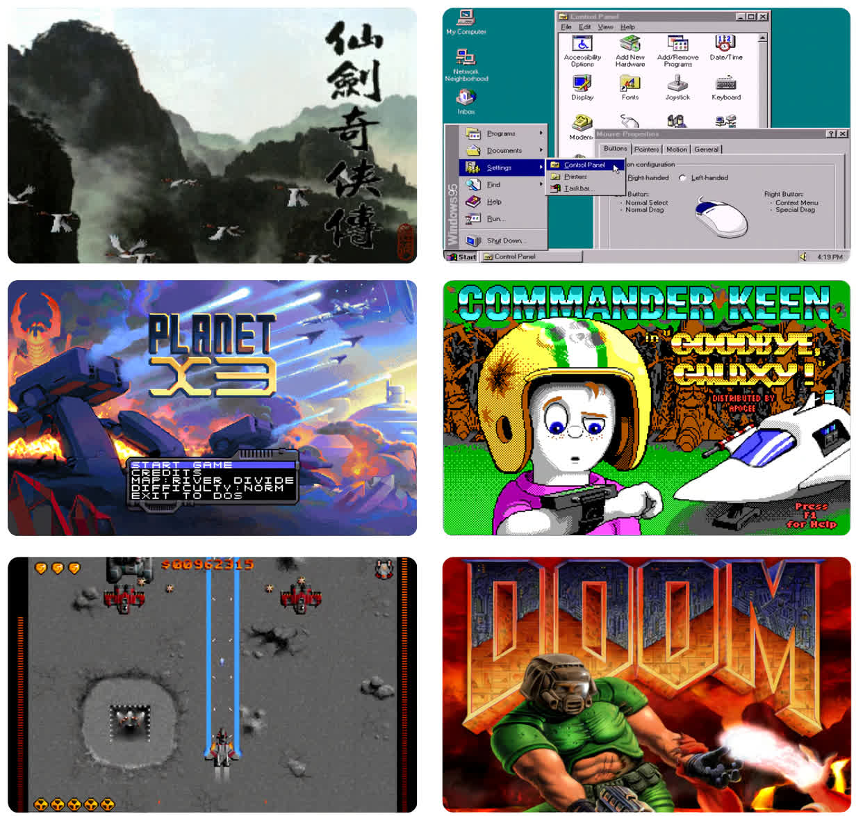 Thiết bị cầm tay này tích hợp CPU Intel 386 để chơi game PC cổ điển ...