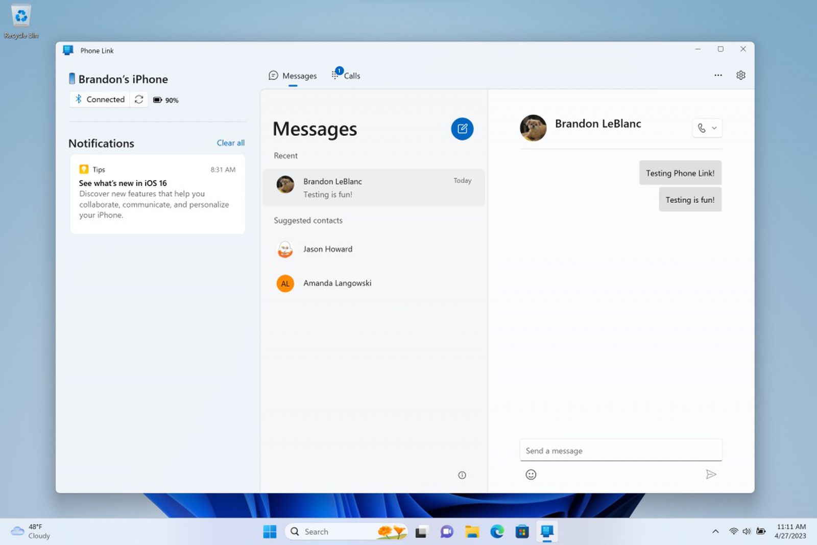 Microsoft hoàn thành triển khai hỗ trợ iMessage cơ bản trên Windows 11 Microsoft hoàn thành triển khai hỗ trợ iMessage cơ bản trên Windows 11