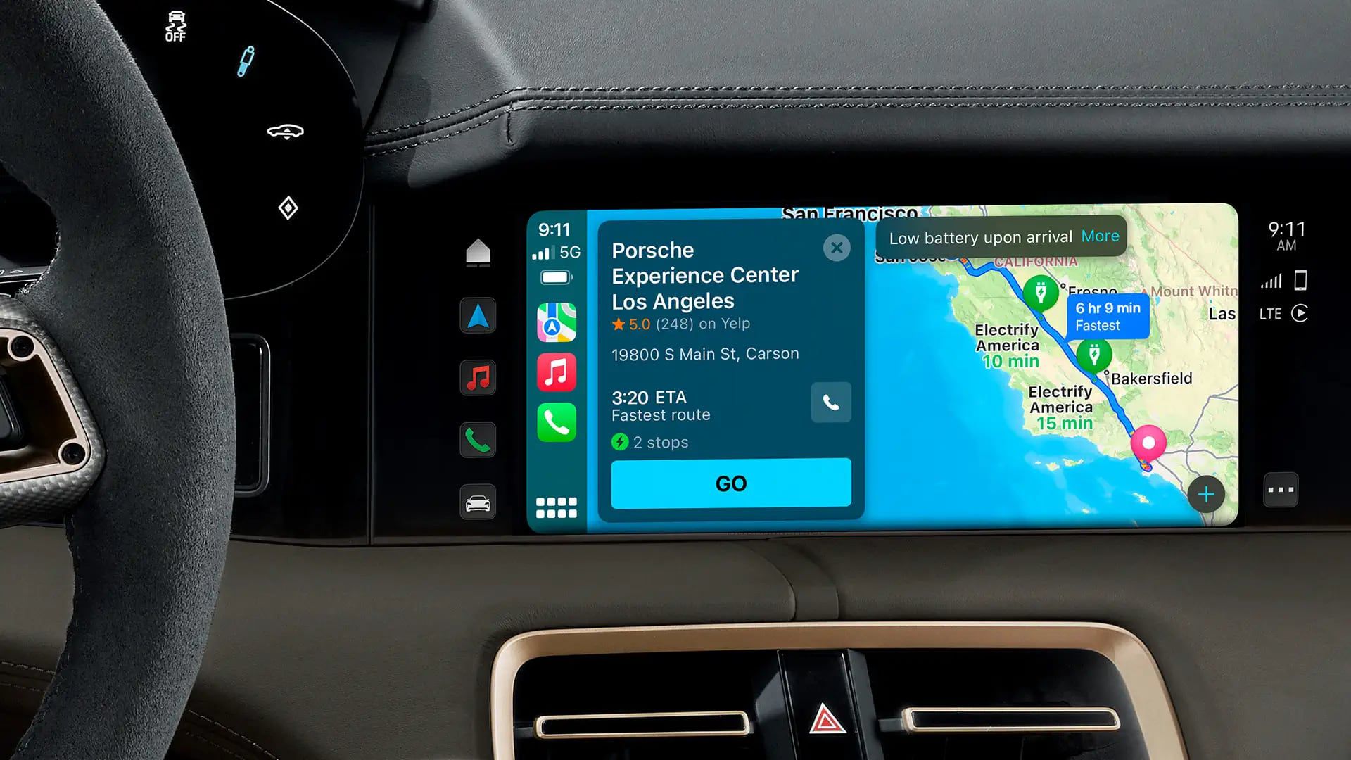 Porsche Taycan nhận được hỗ trợ cho Apple Maps EV Routing