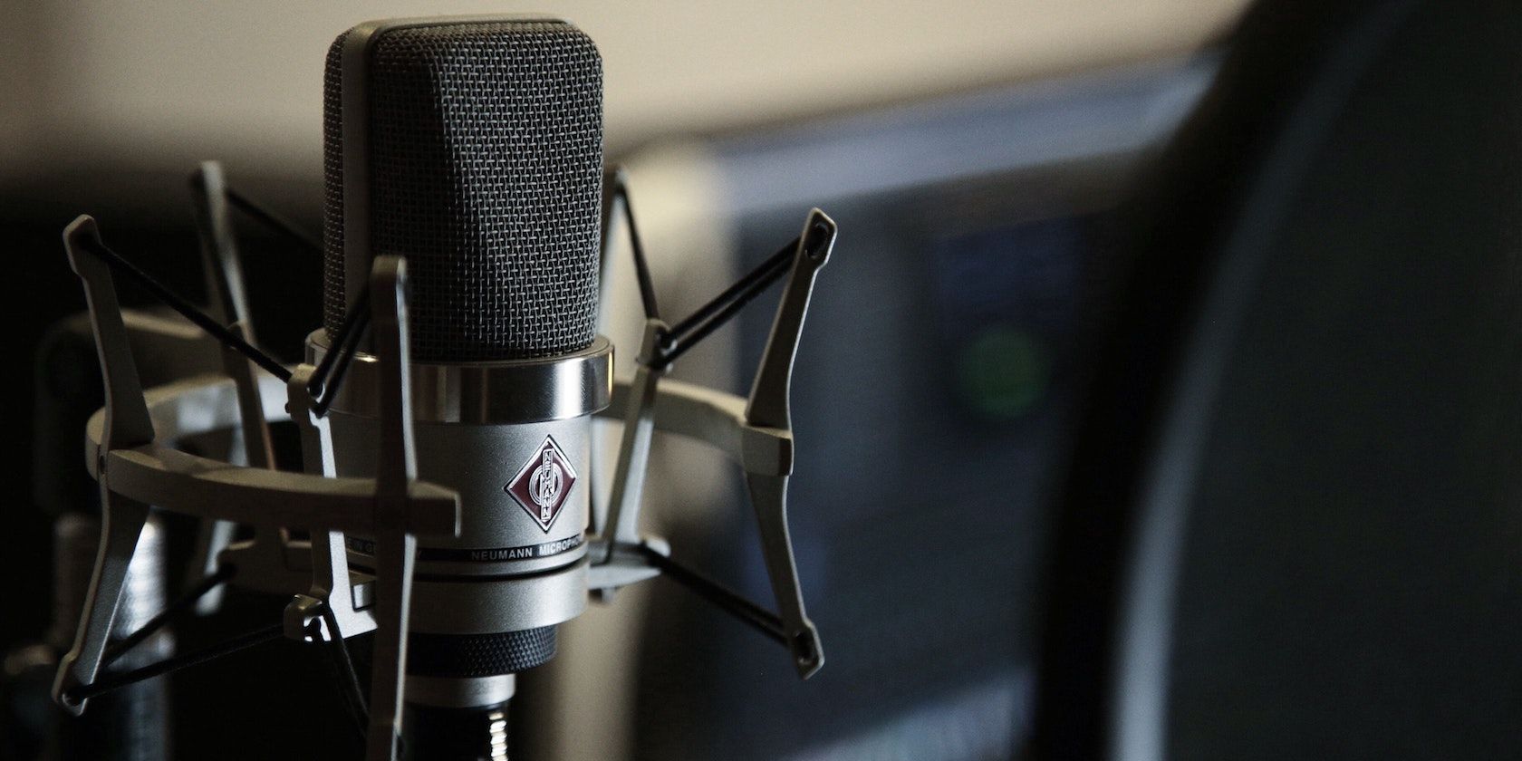 Close-up shot of a neuman microphone.