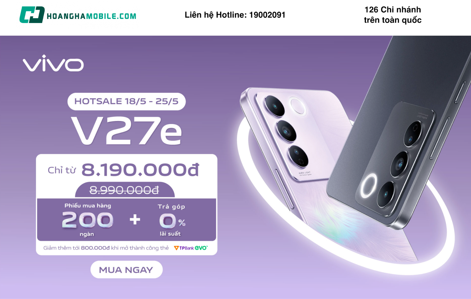 vivo V27e được giảm gần 1 triệu đồng tại Hoàng Hà Mobile TechTimes Vietnam image 30 TechTimes Vietnam vivo V27e được giảm gần 1 triệu đồng tại Hoàng Hà Mobile