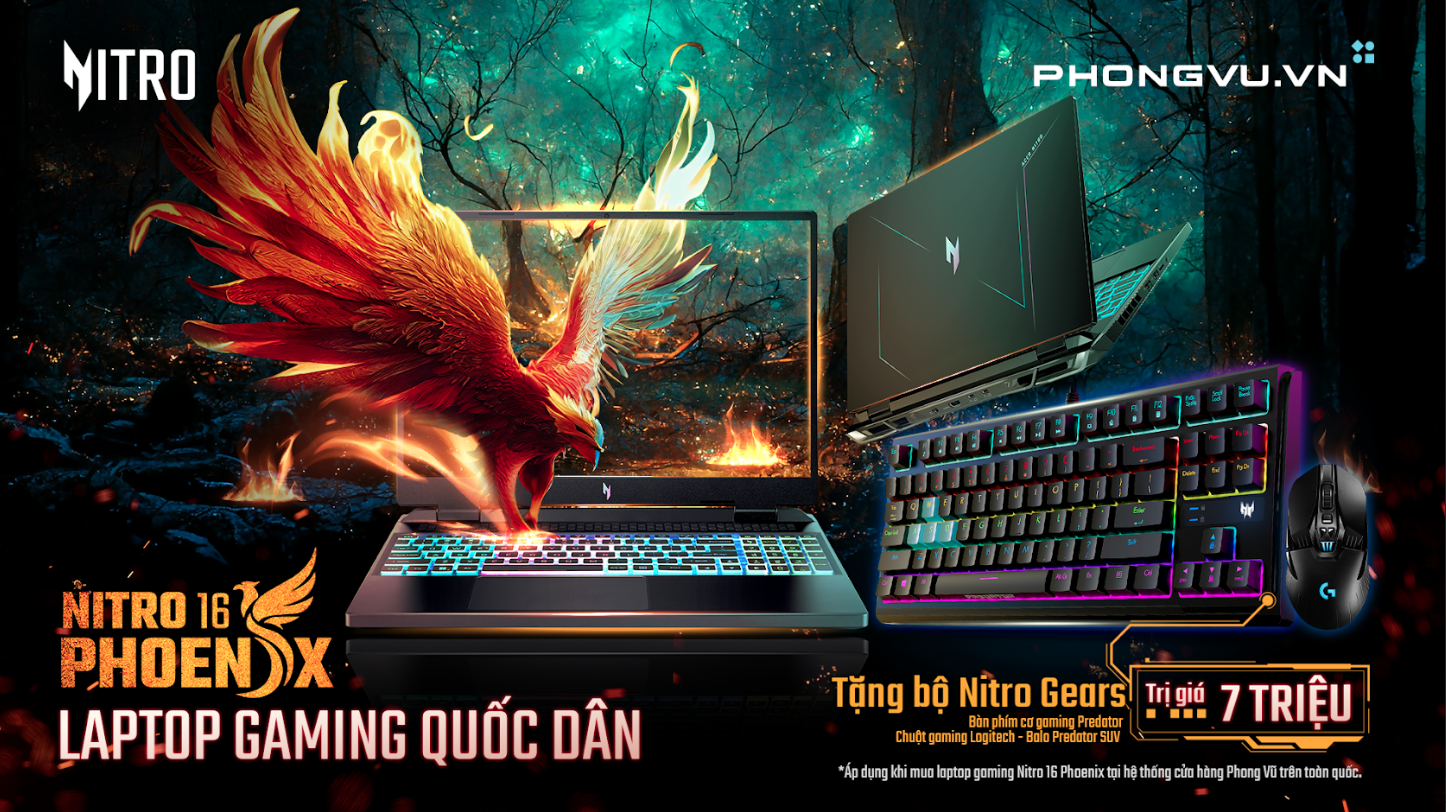 Sắm laptop gaming quốc dân 2023 Nitro 16 Phoenix RTX 4050 nhận Nitro Gears trị giá 7 triệu đồng TechTimes Vietnam Sắm laptop gaming quốc dân 2023 Nitro 16 Phoenix RTX 4050 nhận Nitro Gears trị giá 7 triệu đồng