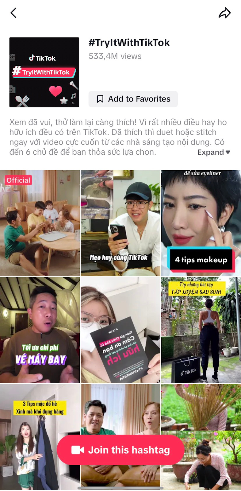 Chiến dịch #TryItWithTikTok đạt 533 triệu lượt xem TechTimes Vietnam Chiến dịch #TryItWithTikTok đạt 533 triệu lượt xem