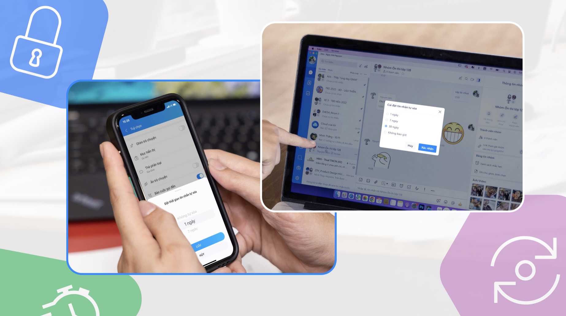 Những tính năng giúp bảo vệ quyền riêng tư quan trọng trên Zalo bạn cần biết TechTimes Vietnam Tính năng Tin nhắn tự xóa trên Zalo giúp người dùng bảo vệ quyền riêng tư tối đa.