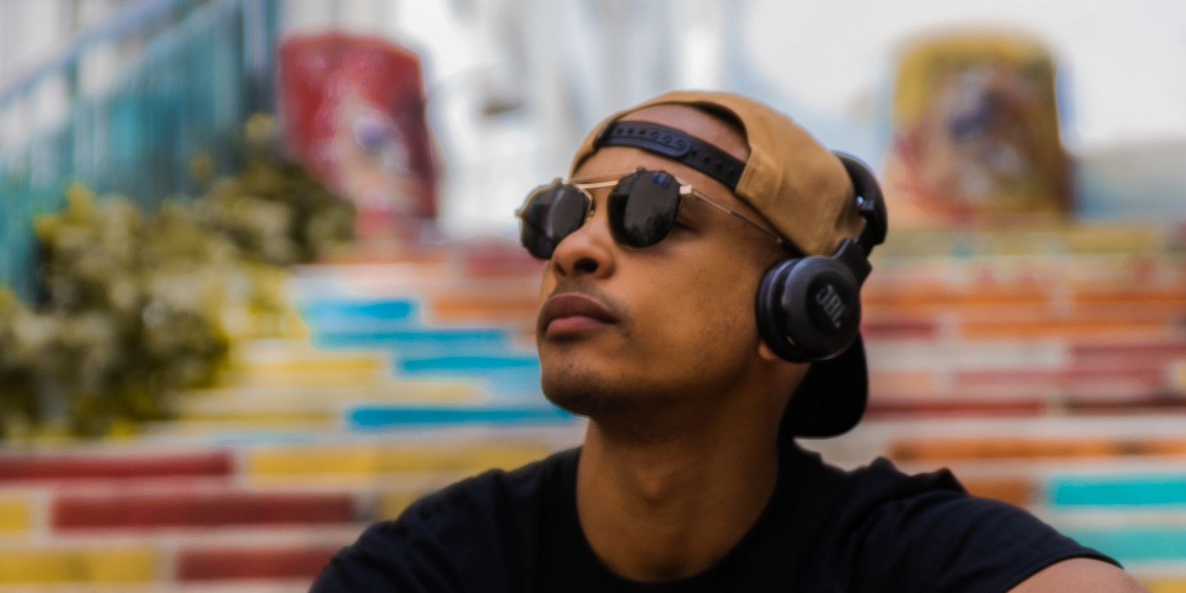 Man Listening to Music