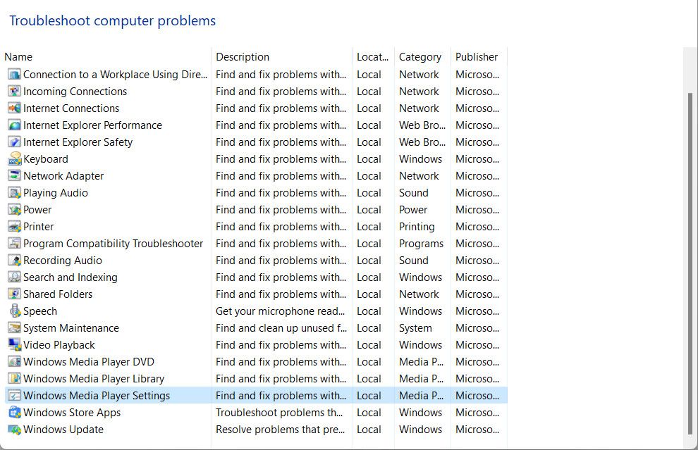 Nhấp vào tùy chọn cài đặt Windows Media Player