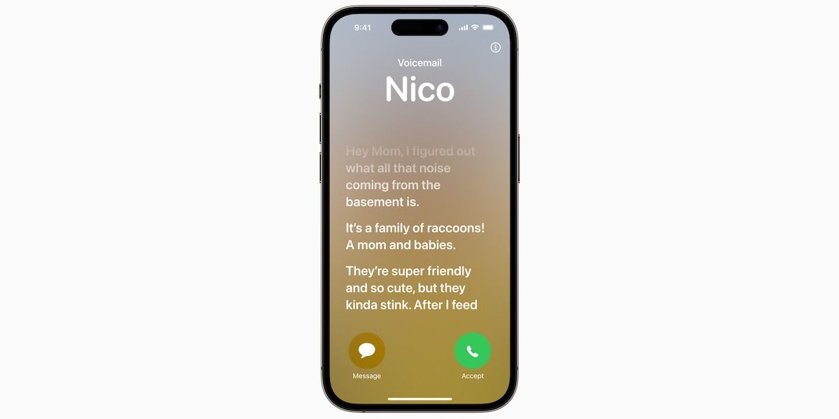 thư thoại trực tiếp trên ios 17