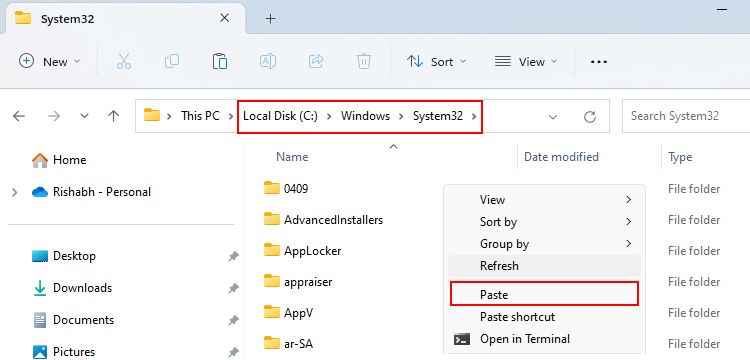 Thư mục Windows System32