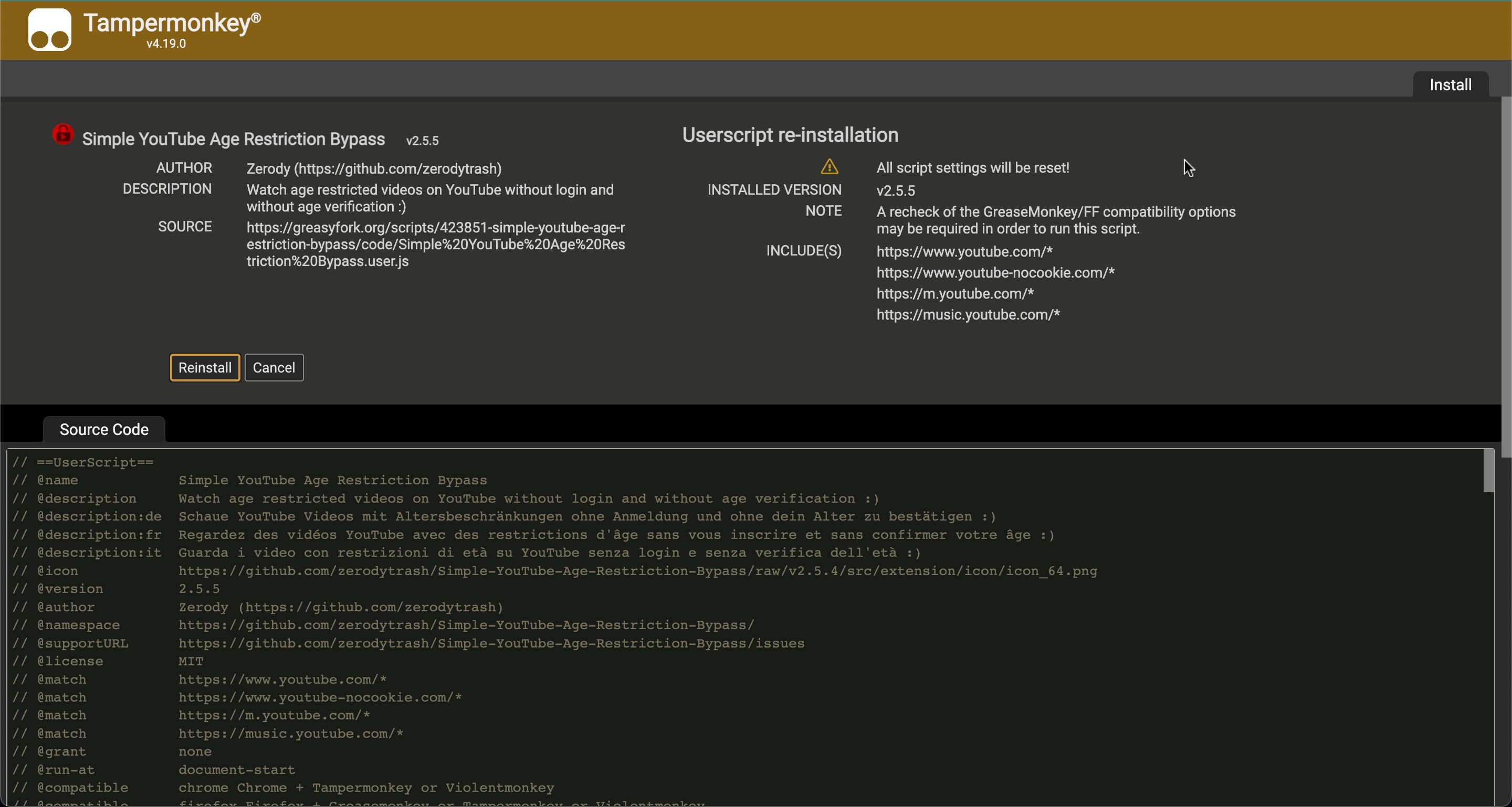 cài đặt tập lệnh tampermonkey