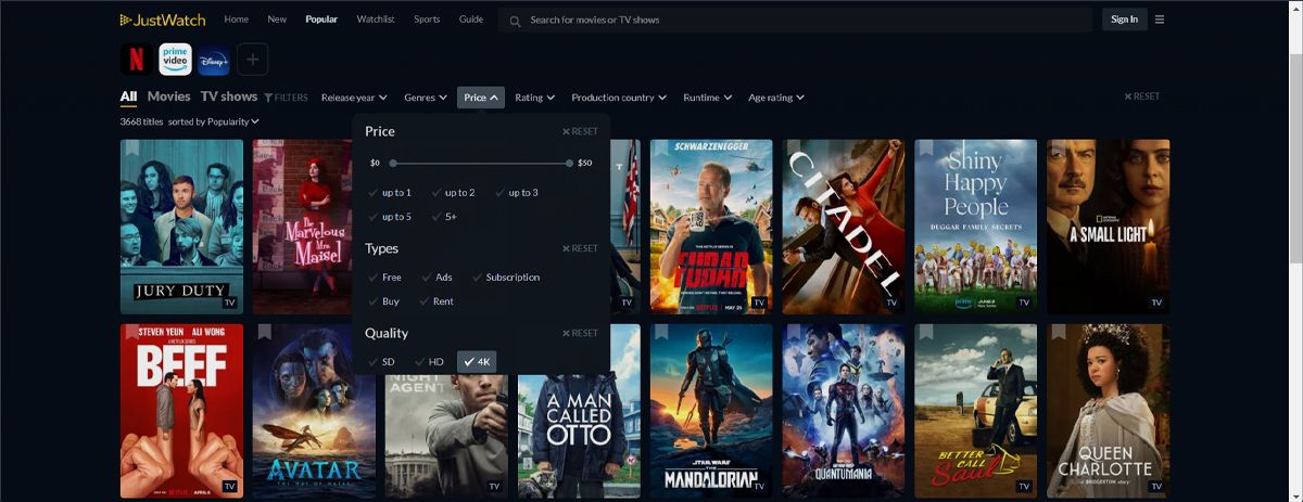 Kiểm tra danh sách nội dung 4K trên Netflix