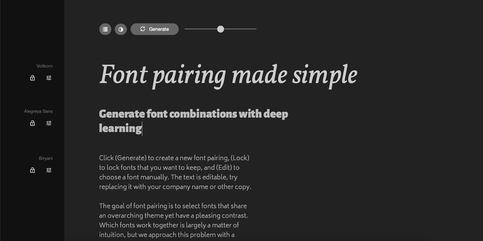Công cụ AI của Fontjoy.