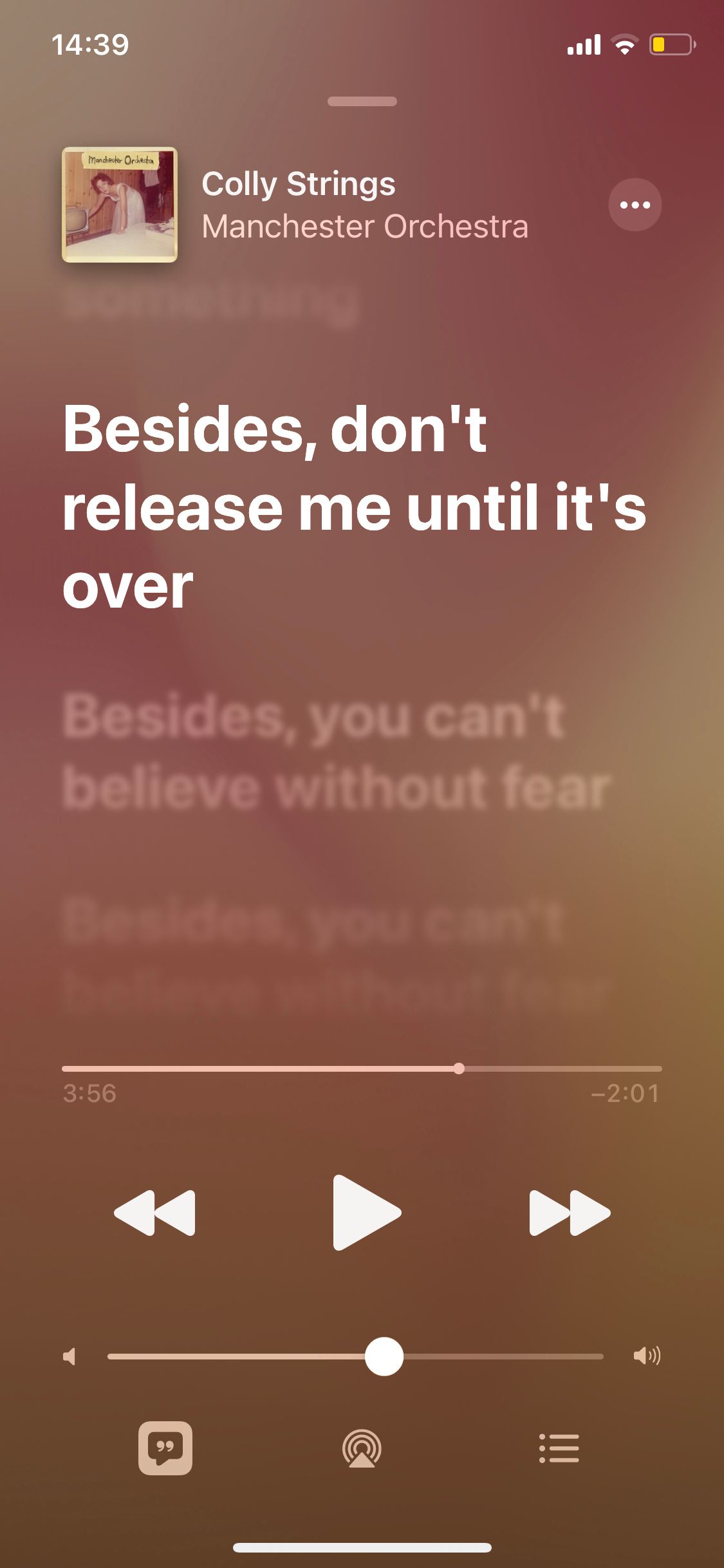 Lời bài hát trực tiếp trên Apple Music