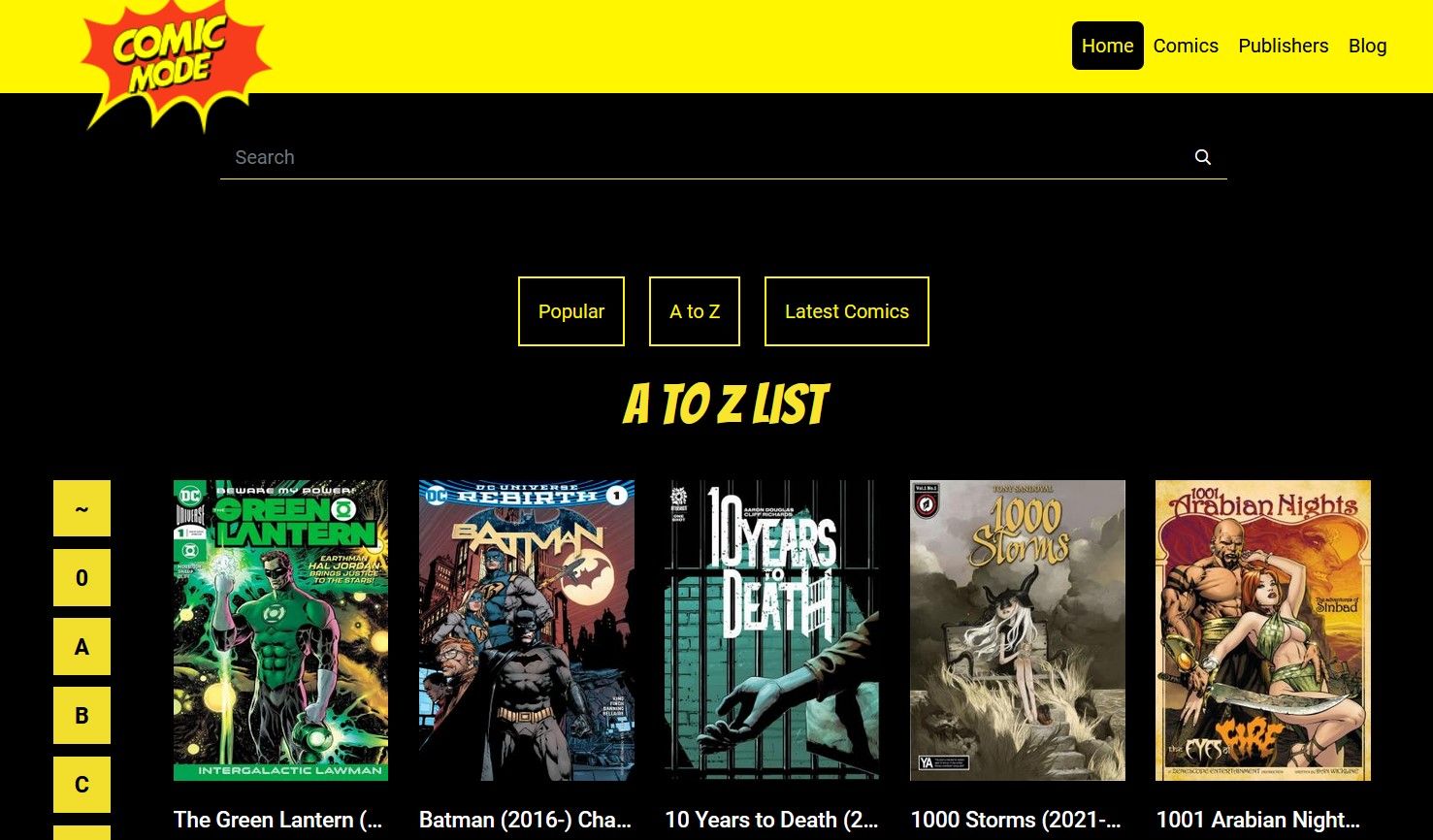ComicsMode Trang web để đọc truyện tranh và tiểu thuyết đồ họa