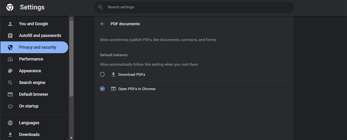 Đặt Chrome để mở tệp PDF