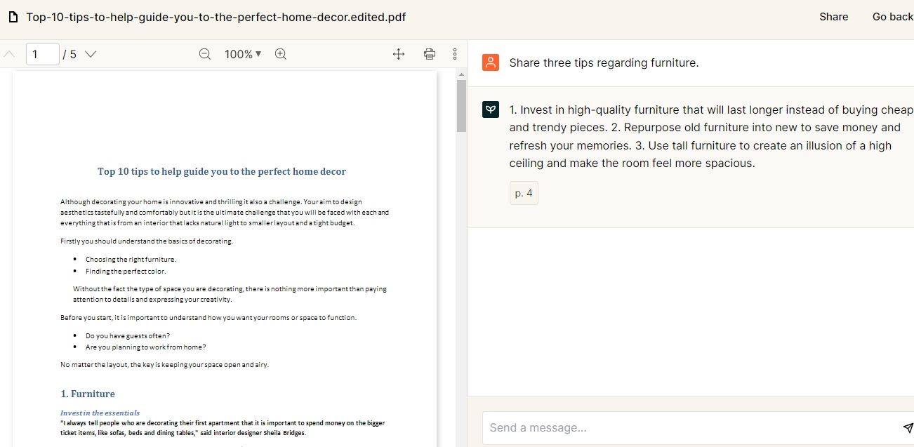 Ảnh chụp màn hình trang web PDFai
