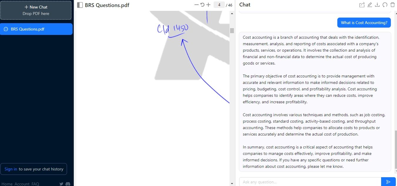 ảnh chụp màn hình trang web chatpdf