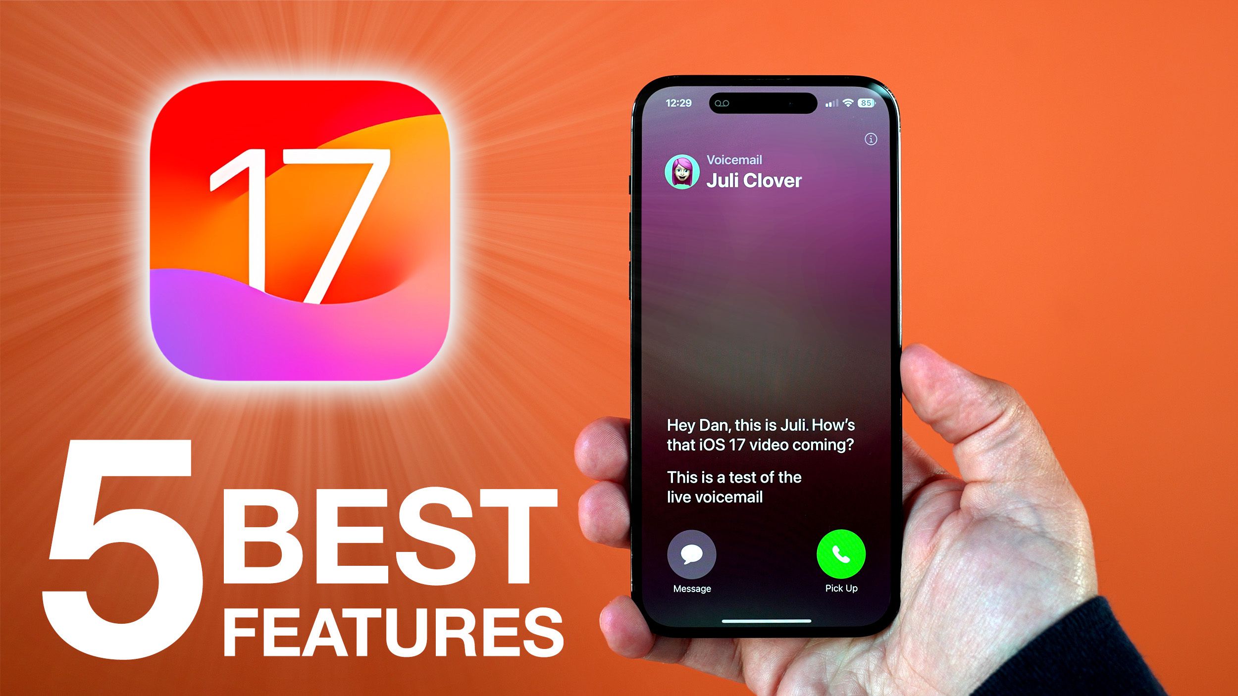 Năm tính năng hàng đầu của iOS 17