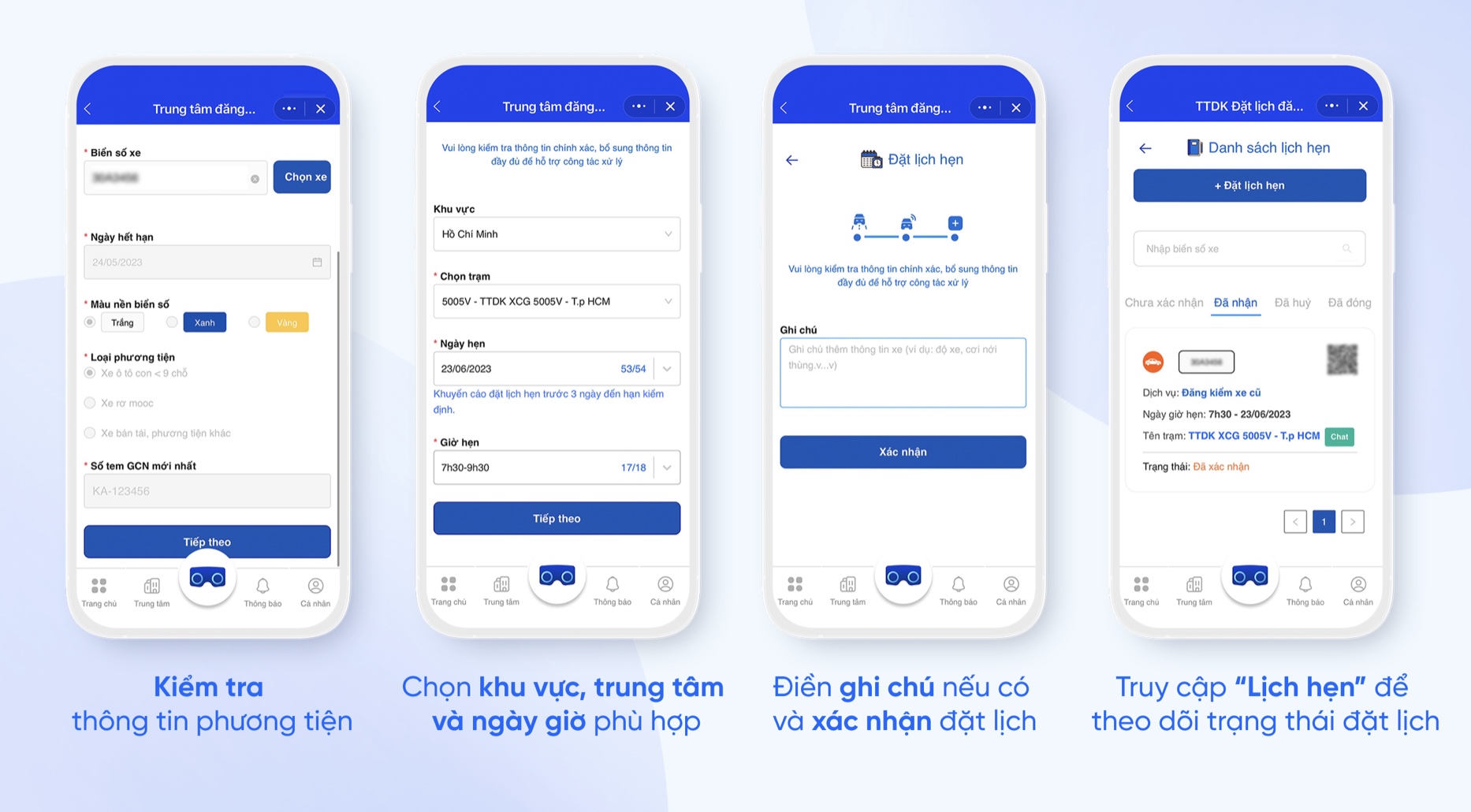 Có thể gia hạn hoặc đặt lịch đăng kiểm phương tiện trên Zalo TechTimes Vietnam Giao diện và trình tự thao tác đặt lịch được thiết kế tinh gọn và tối ưu trải nghiệm người dùng