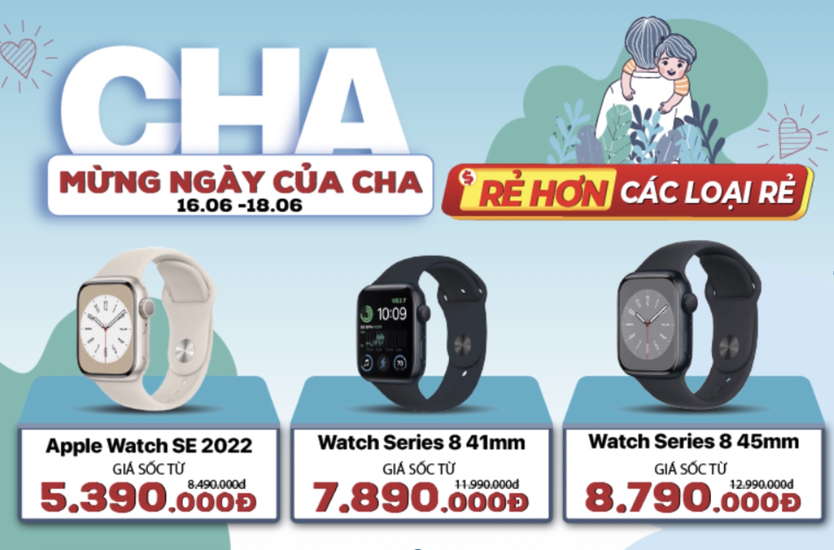 Trong dịp này, đồng hồ thông minh chăm sóc sức khỏe giảm đến 42% tại Di Động Việt