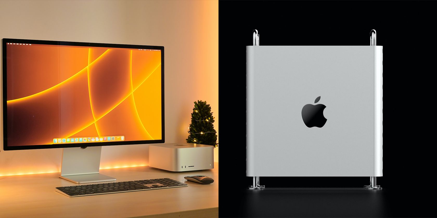 Mac Studio so với Mac Pro: Bạn nên mua cái nào? Mac Studio and Mac Pro next to each other