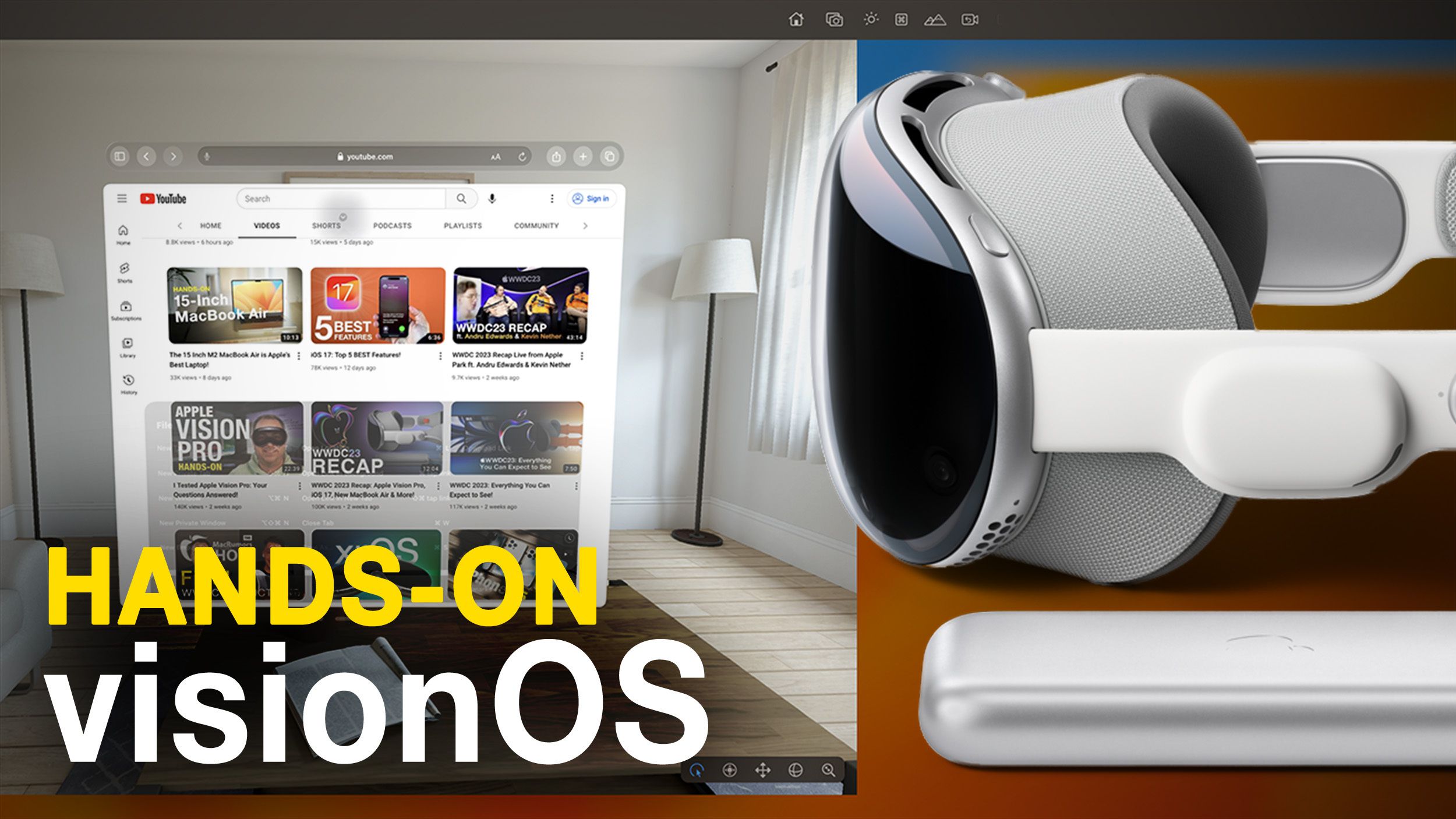 Video: Cái nhìn đầu tiên về visionOS cho Apple Vision Pro