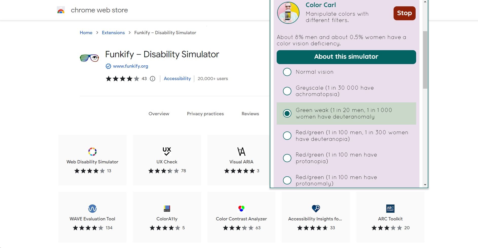 Kiểm tra tiện ích mở rộng Funkify Chrome