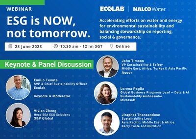 SỰ KIỆN ECOLAB ESG THÚC ĐẨY CÁC GIẢI PHÁP HỢP TÁC VÀ QUẢN LÝ MÔI TRƯỜNG Ở ĐÔNG NAM Á (PRNewsfoto/Ecolab)