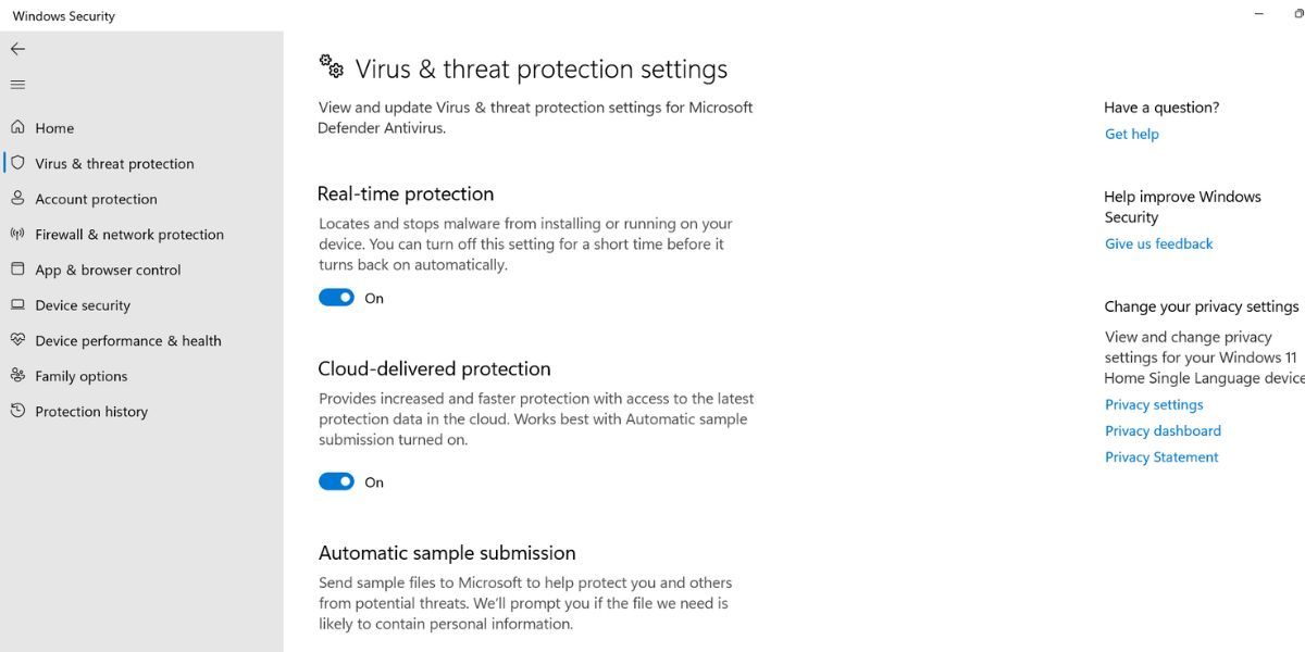 Kích hoạt Bộ bảo vệ Windows