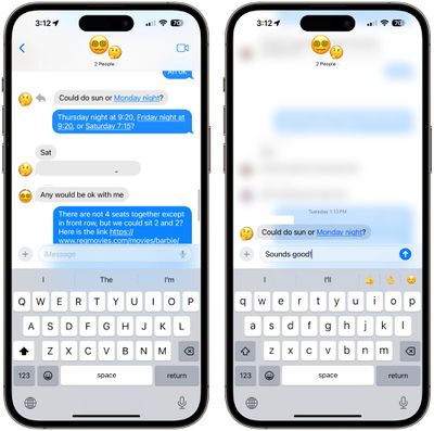 tin nhắn ios 17 vuốt trả lời