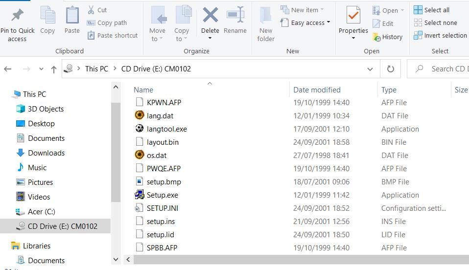 Tệp Setup.exe cho Championship Manager 01/02