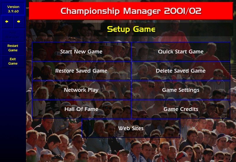 Màn hình tiêu đề The Championship Manager 01/02