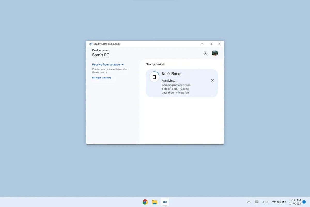 Tính năng Chia sẻ lân cận của Google dành cho Windows hiện đã hết giai đoạn thử nghiệm