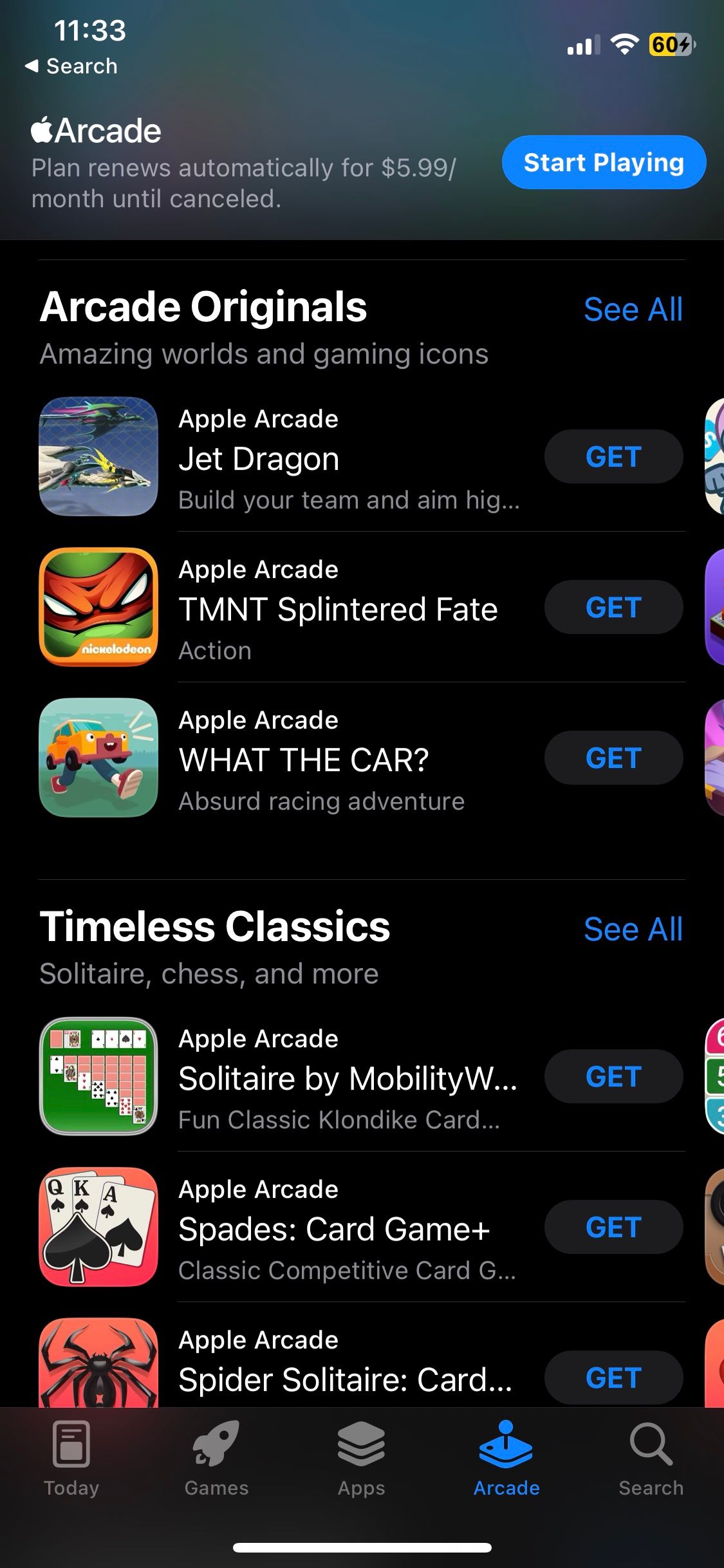 Apple Arcade trên App Store