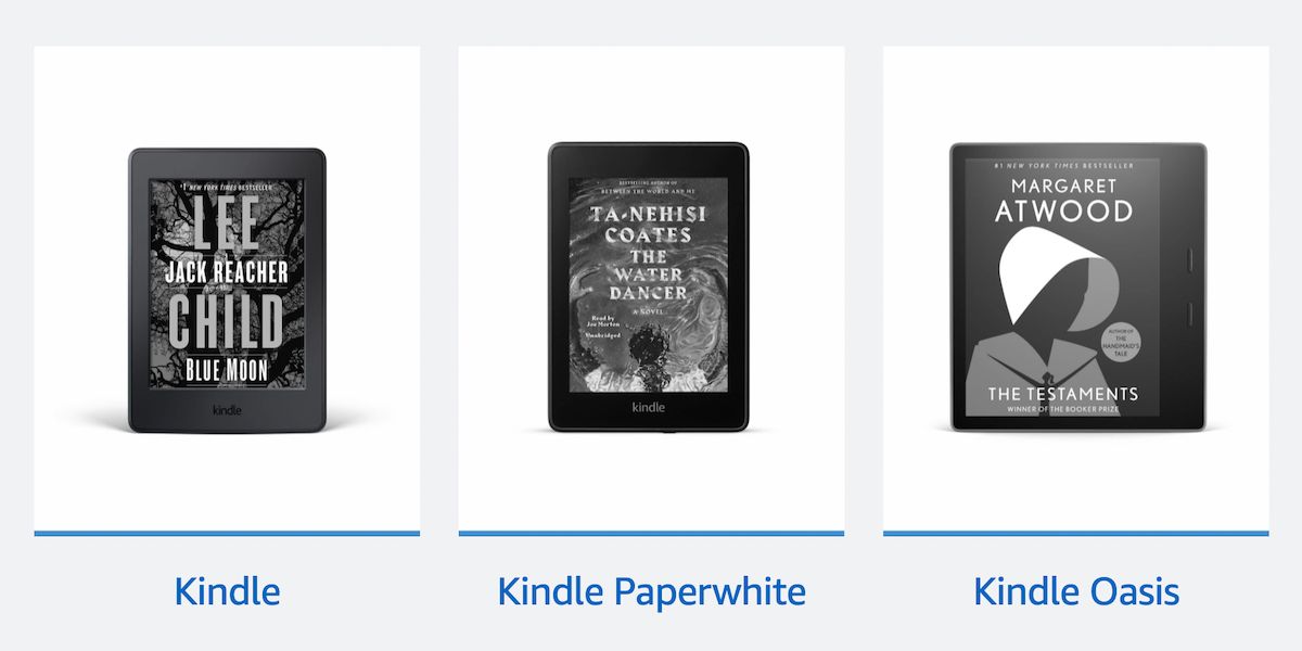 Lựa chọn Kindle Kindle Paperwhite và Kindle Oasis