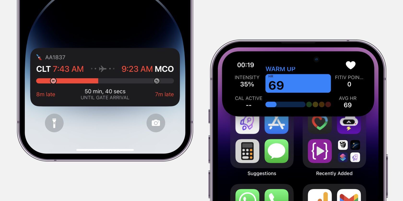 10 ứng dụng tốt nhất hỗ trợ các hoạt động trực tiếp trên iPhone Two iPhones showing live activities on lock screen and dynamic island