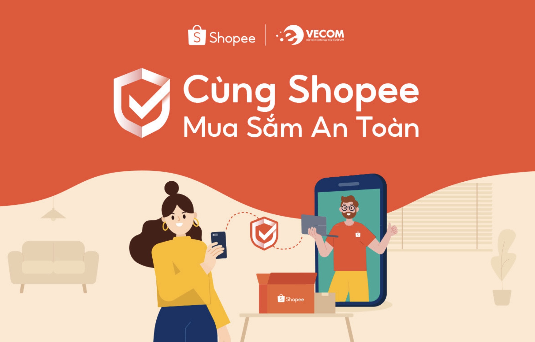 Shopee và VECOM triển khai "Cùng Shopee Mua Sắm An Toàn"