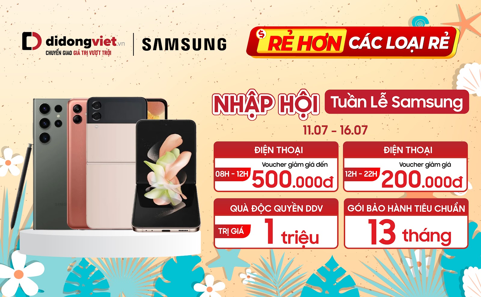 Nhập hội tuần lễ Samsung, điện thoại giảm thêm đến 500 ngàn đồng, áp dụng đến hết 16/7